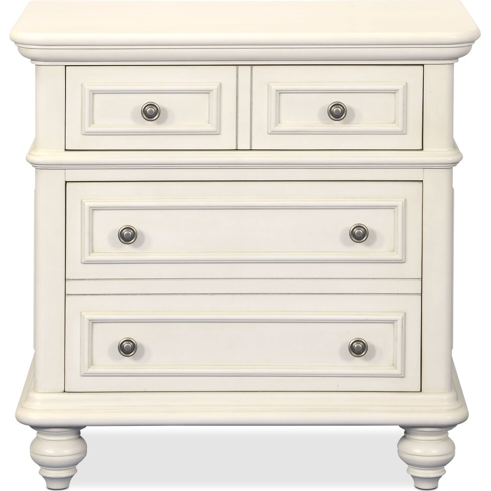 charleston white nightstand   