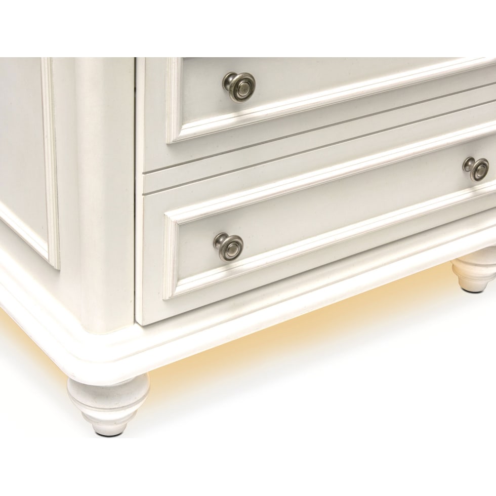 charleston white nightstand   