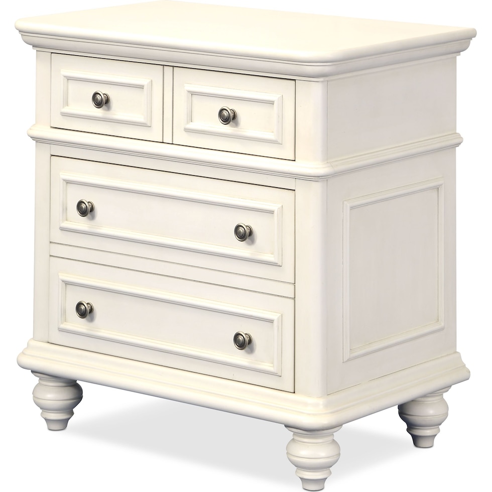 charleston white nightstand   