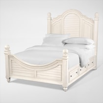 charleston white queen bed   