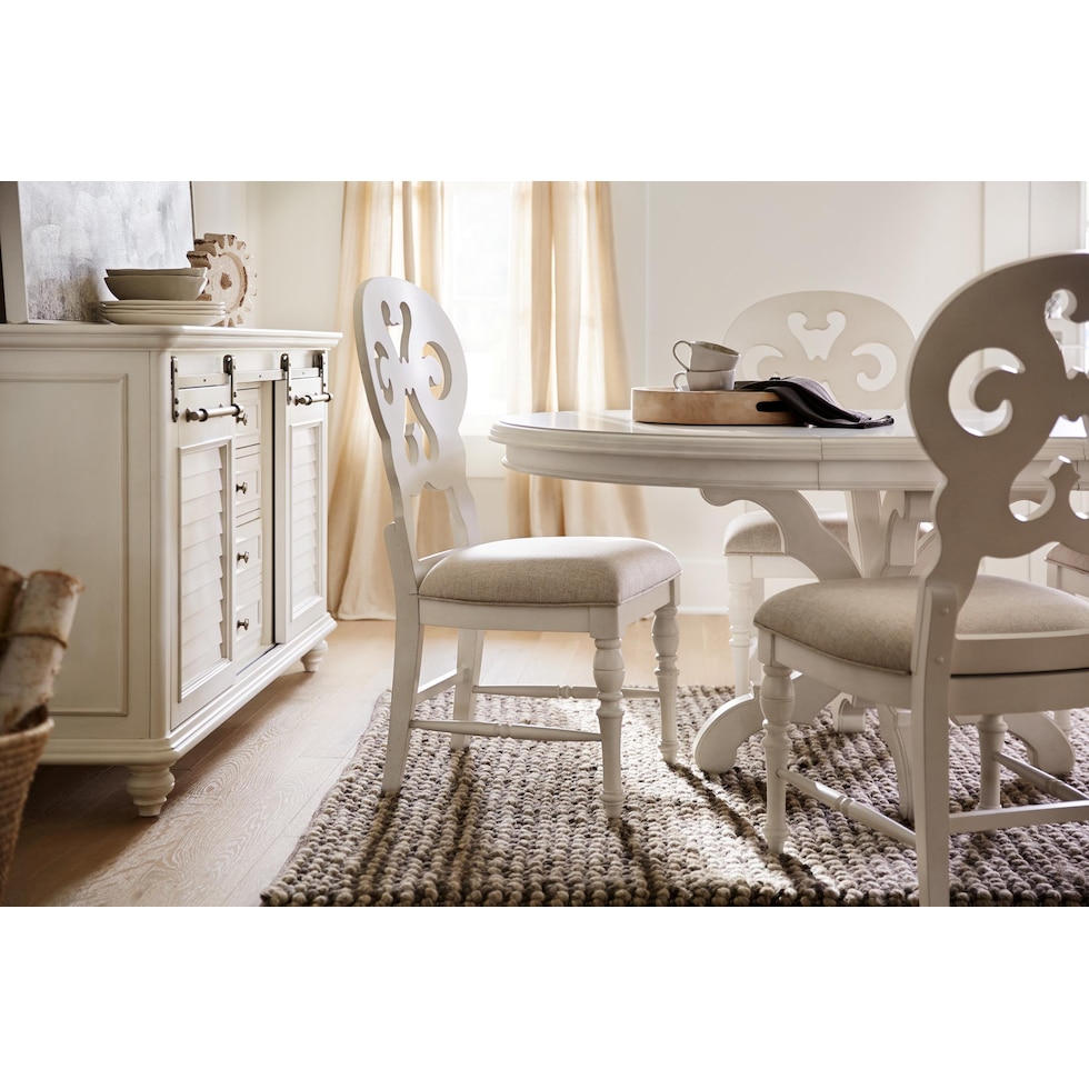 charleston white side chair   