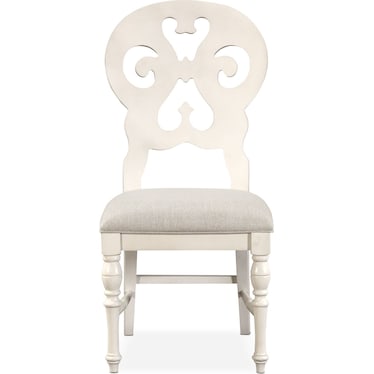 Charleston Scroll-Back Dining Chair - White