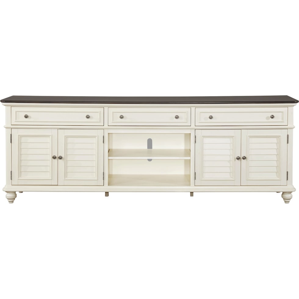charleston white tv stand   