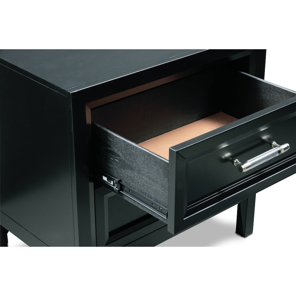 charlie black nightstand   