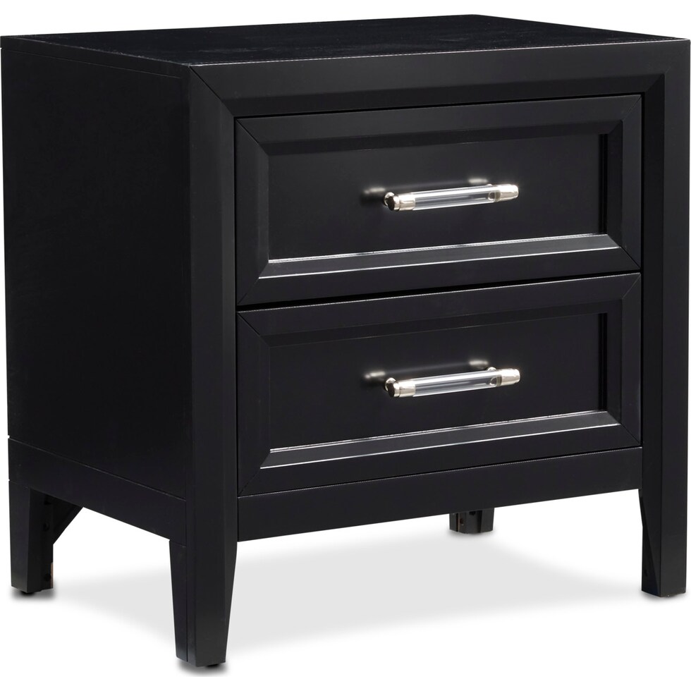 charlie black nightstand   