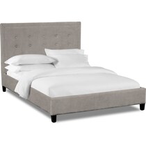 charlie gray king upholstered bed   