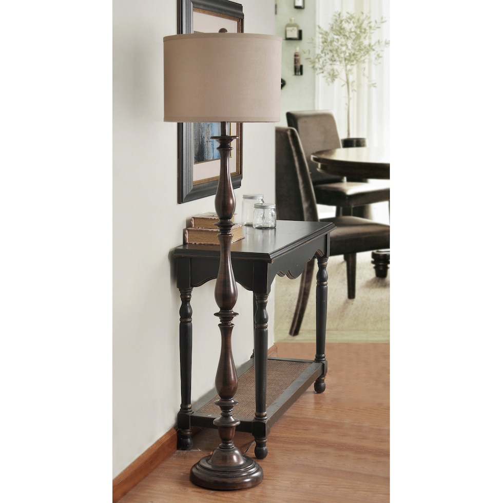 charlton dark brown floor lamp   