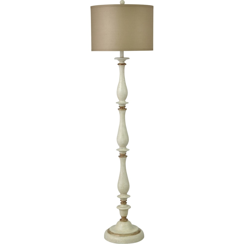 charlton white floor lamp   