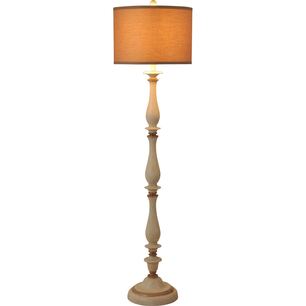 charlton white floor lamp   
