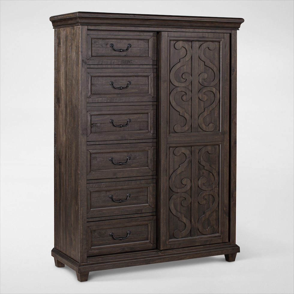 charthouse bedroom dark brown chest   