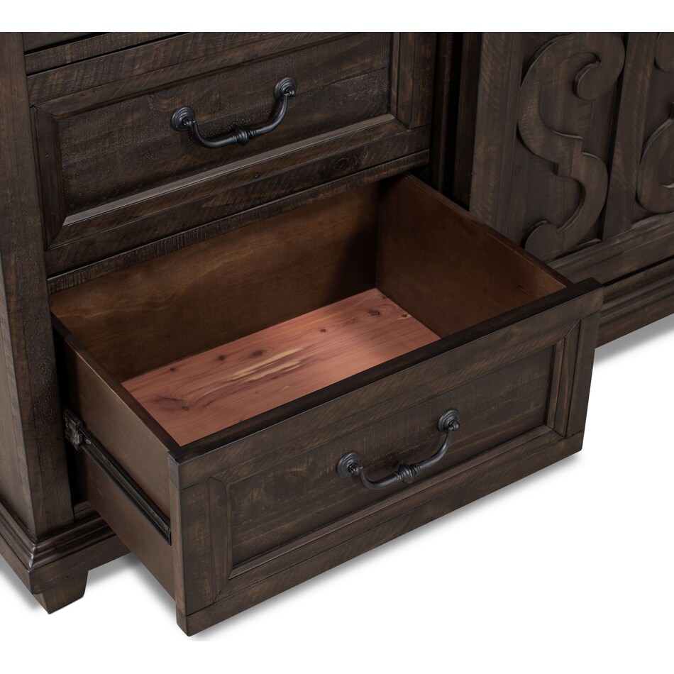 charthouse bedroom dark brown chest   