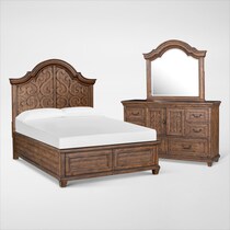 charthouse bedroom light brown  pc queen bedroom   