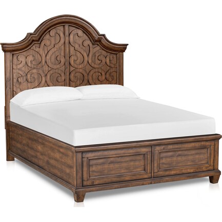 Charthouse Queen Panel Bed - Nutmeg