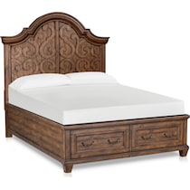 charthouse bedroom light brown queen storage bed   
