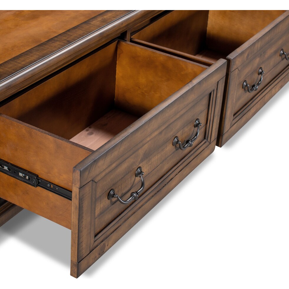 charthouse bedroom light brown queen storage bed   