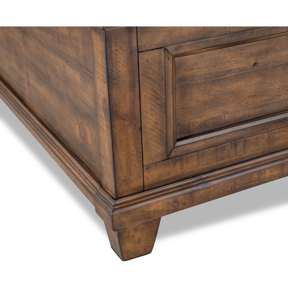 charthouse bedroom light brown queen storage bed   