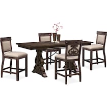 charthouse counter height dark brown  pc counter height dining room   