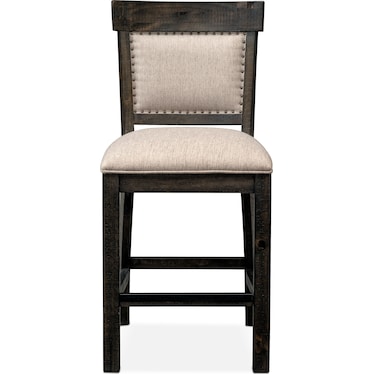 Charthouse Counter-Height Upholstered Stool - Charcoal