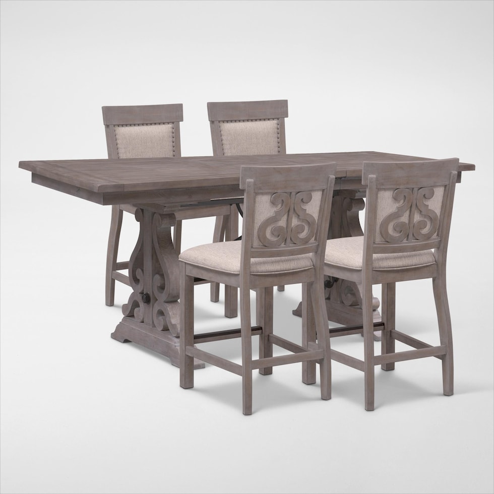 charthouse counter height gray  pc counter height dining room   