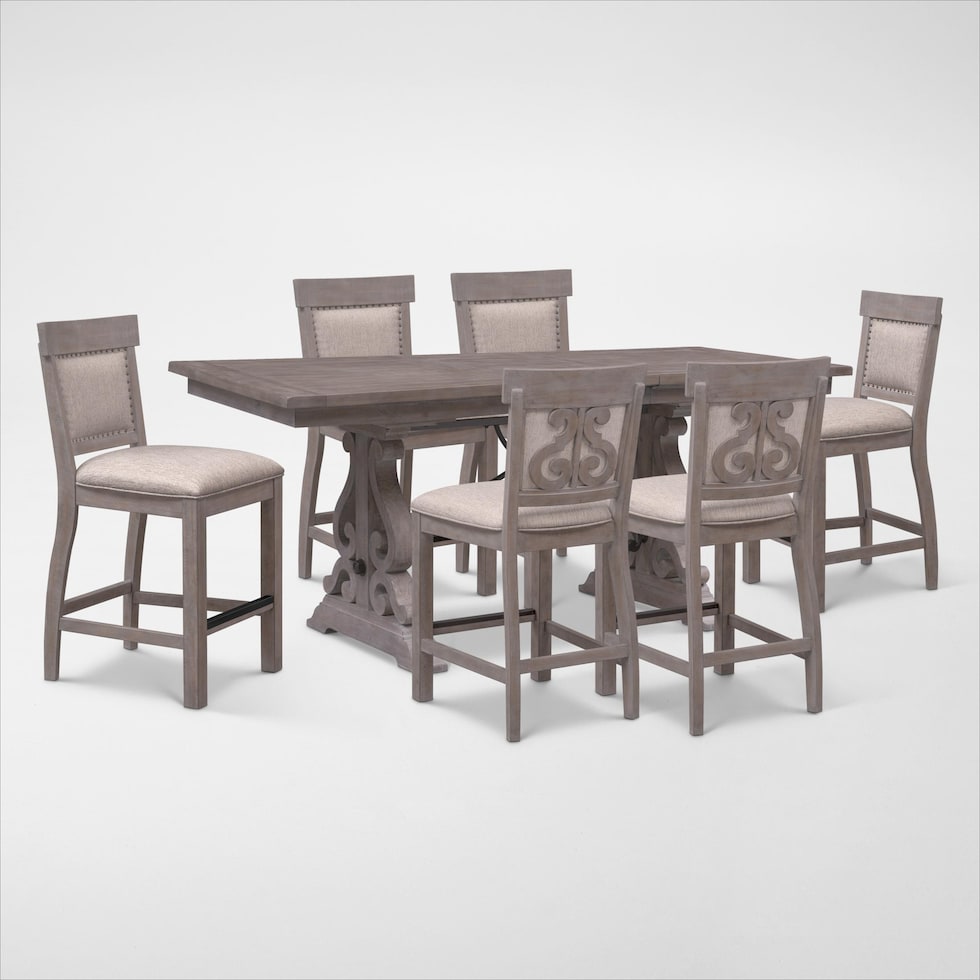 charthouse counter height gray  pc counter height dining room   