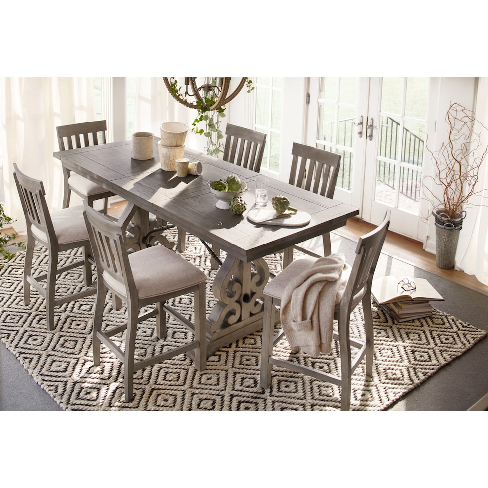 charthouse counter height gray counter height dining table   