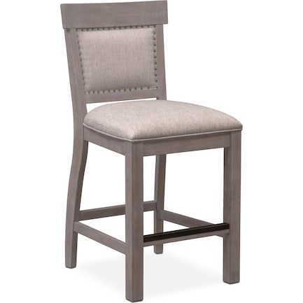 Charthouse Counter-Height Upholstered Stool - Gray