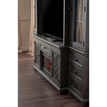 charthouse entertainment dark brown fireplace tv stand   