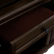 charthouse entertainment dark brown fireplace tv stand   