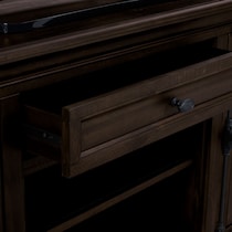 charthouse entertainment dark brown fireplace tv stand   