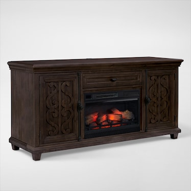 Charthouse 69" Fireplace TV Stand - Charcoal