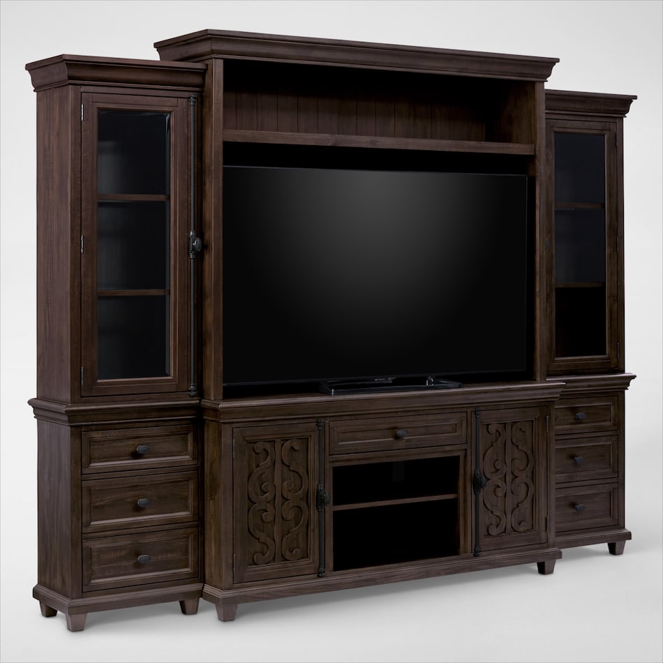 charthouse entertainment gray entertainment wall unit   