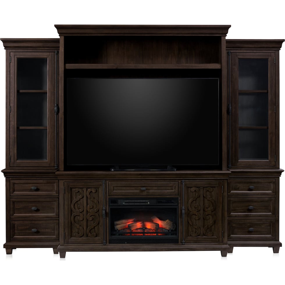 charthouse entertainment gray entertainment wall unit   