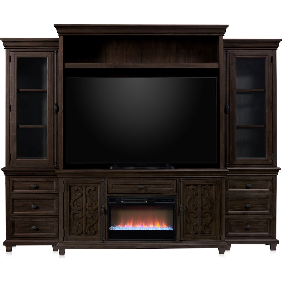 charthouse entertainment gray entertainment wall unit   