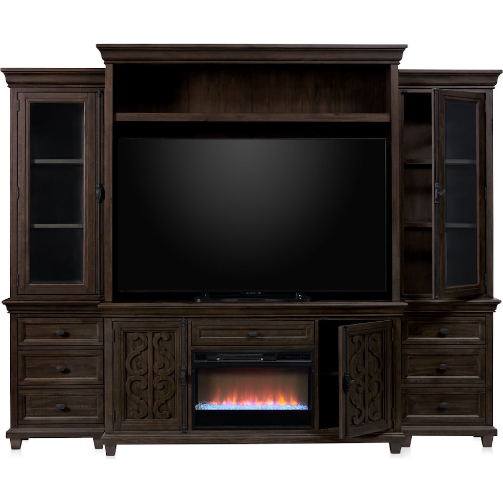 charthouse entertainment gray entertainment wall unit   