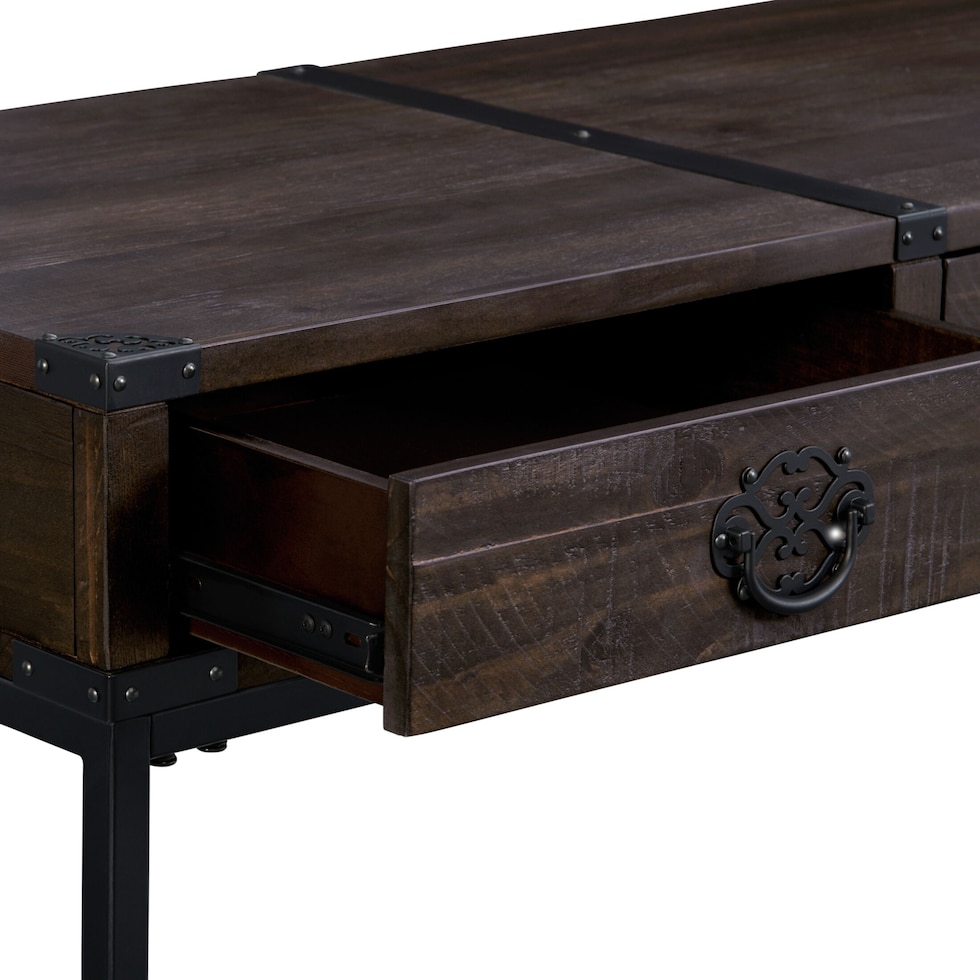 charthouse occasional dark brown sofa table   