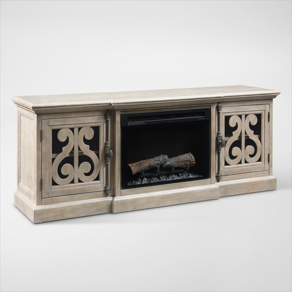 charthouse occasional gray fireplace tv stand   
