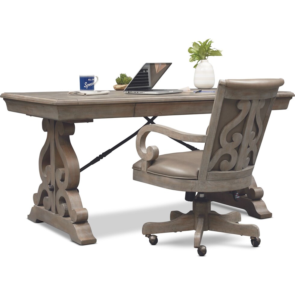 charthouse office gray  pc home office   