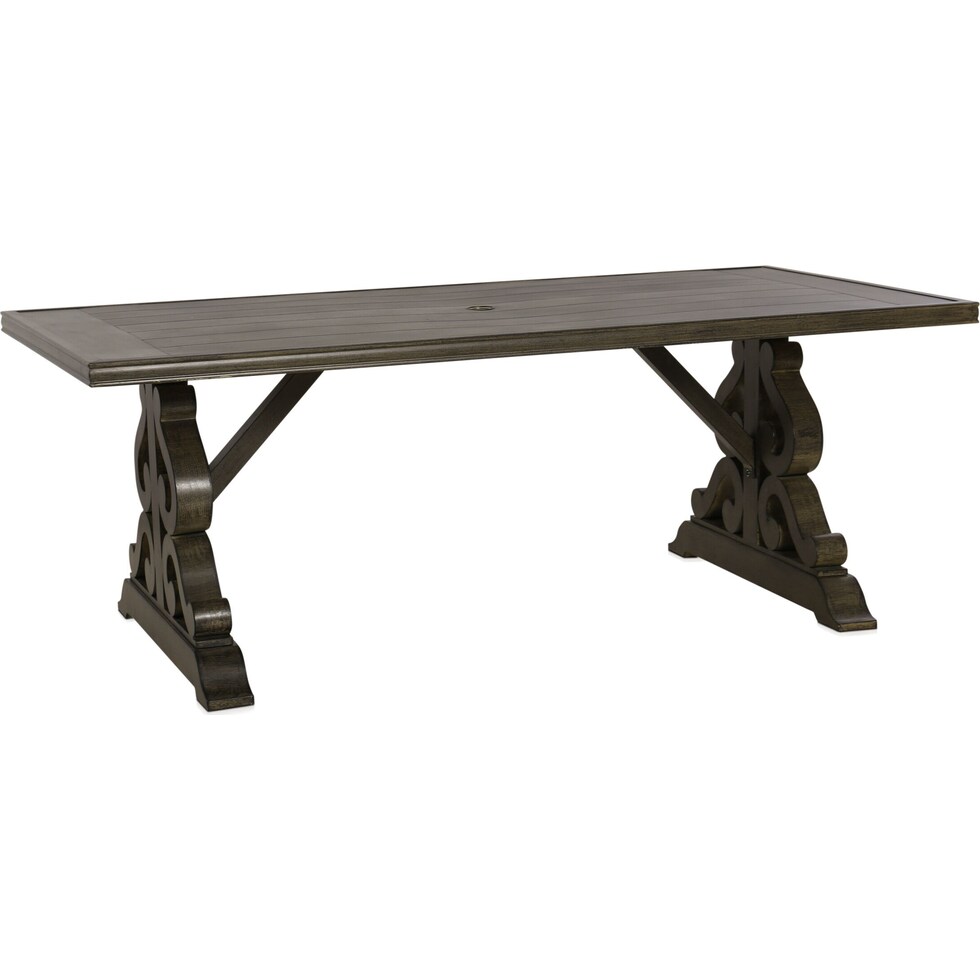 charthouse outdoor dark brown outdoor dining table   
