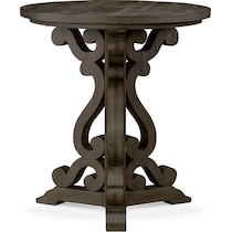 charthouse tables dark brown chairside table   