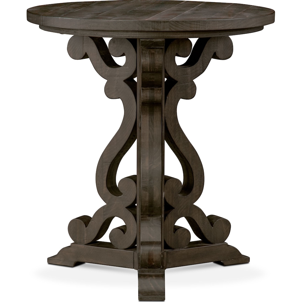 charthouse tables dark brown chairside table   