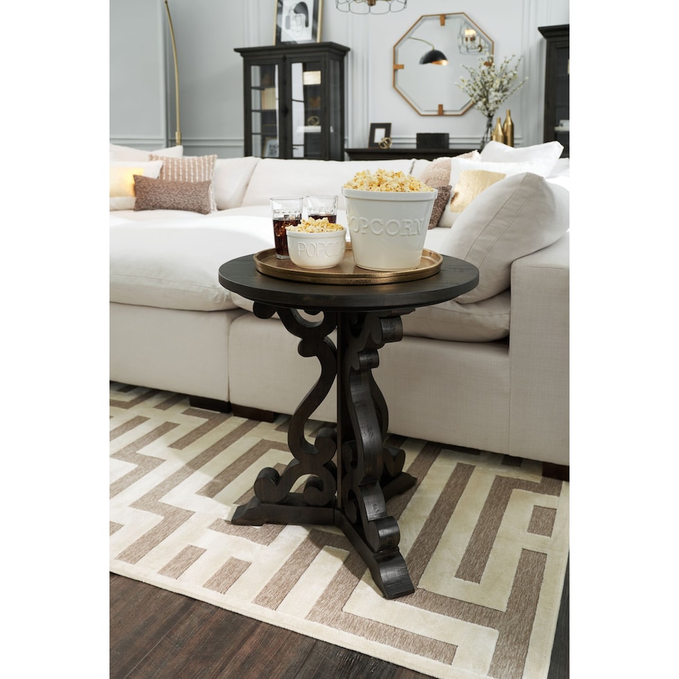 charthouse tables dark brown chairside table   