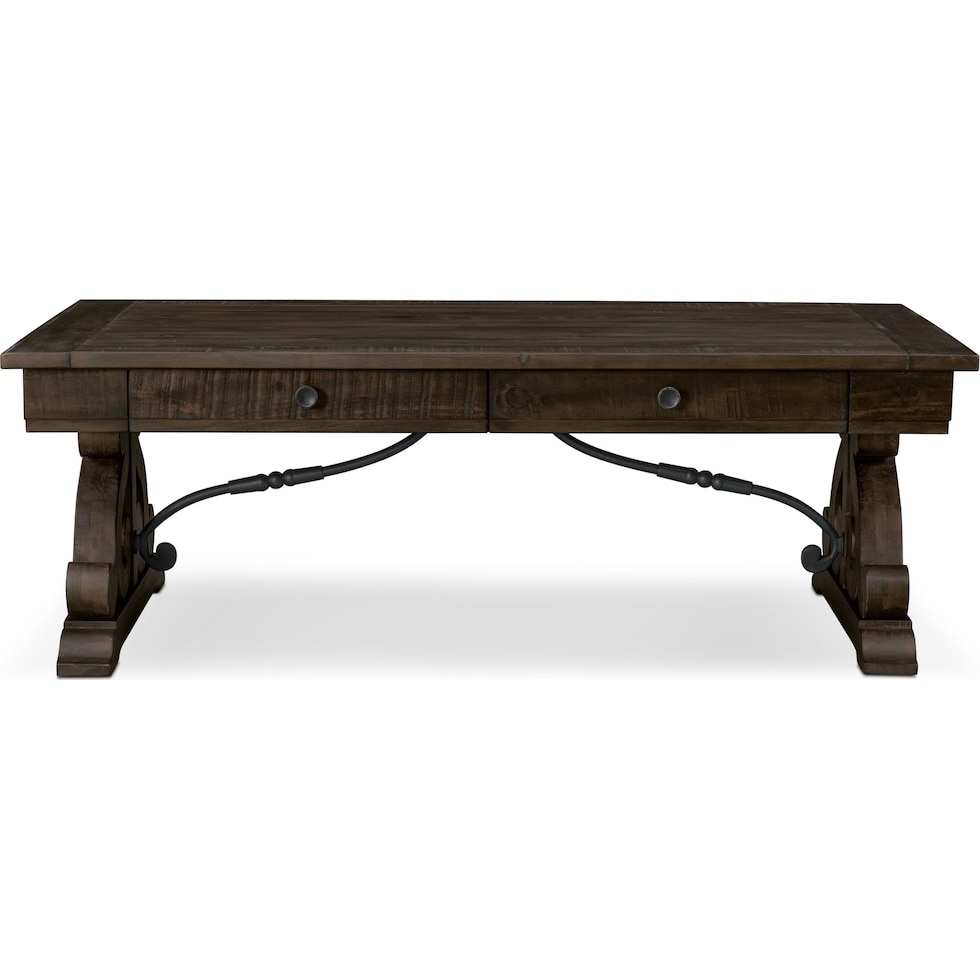 charthouse tables dark brown coffee table   