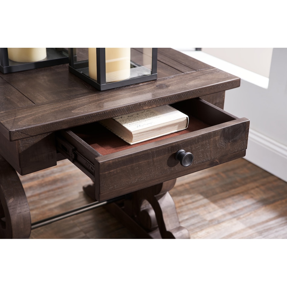 charthouse tables dark brown end table   
