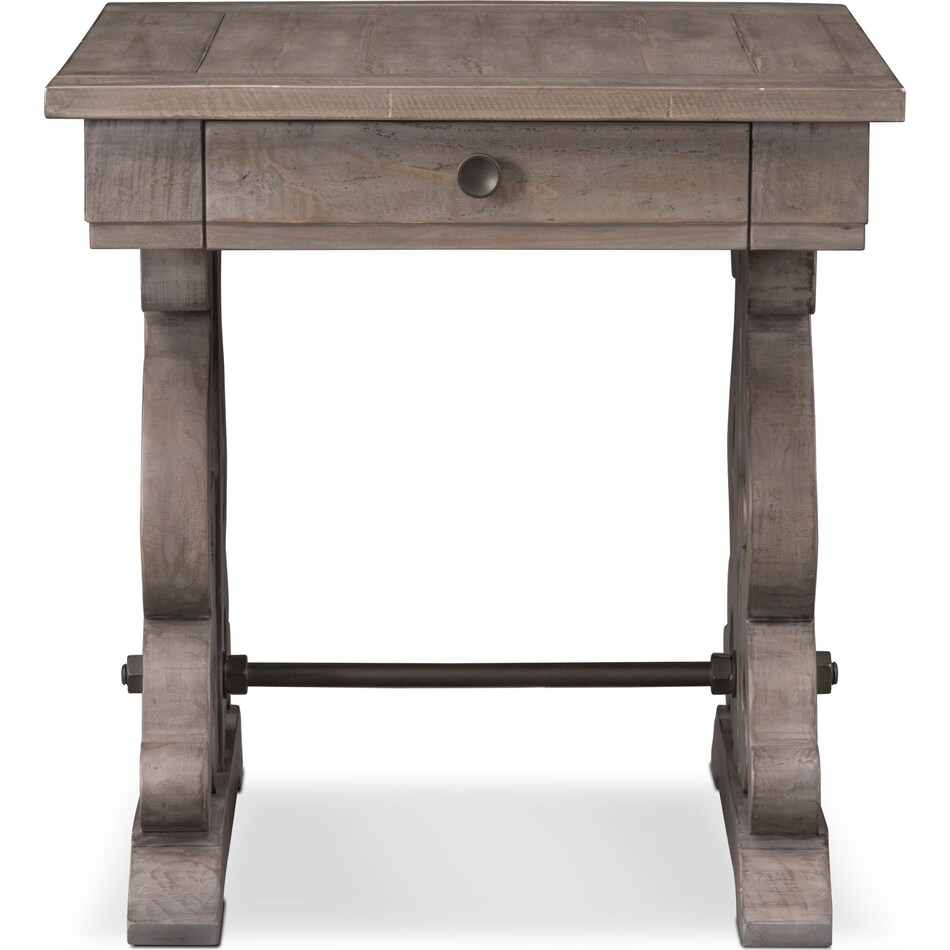 charthouse tables gray end table   