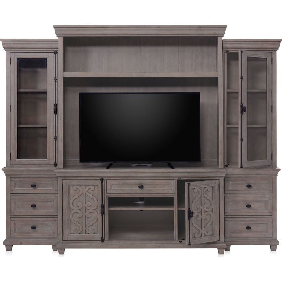 charthouse tables gray entertainment wall unit   