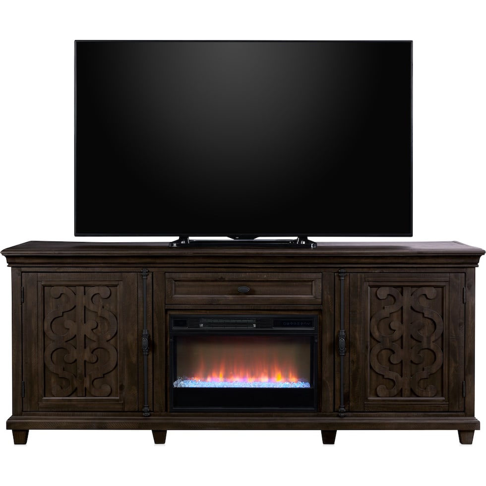 charthouse tables gray fireplace tv stand   