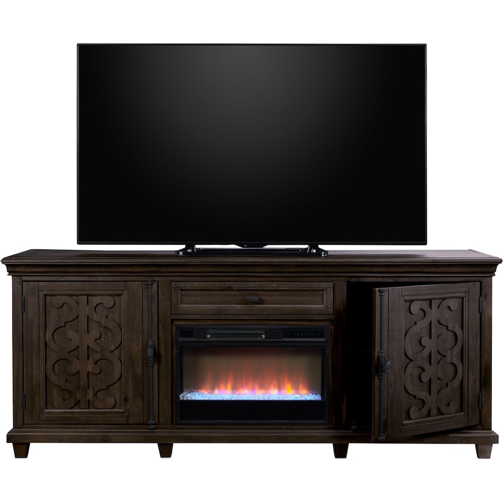 charthouse tables gray fireplace tv stand   