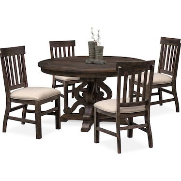 Charthouse Round Dining Table and 4 Side Chairs