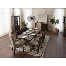 charthouse charcoal dining table   