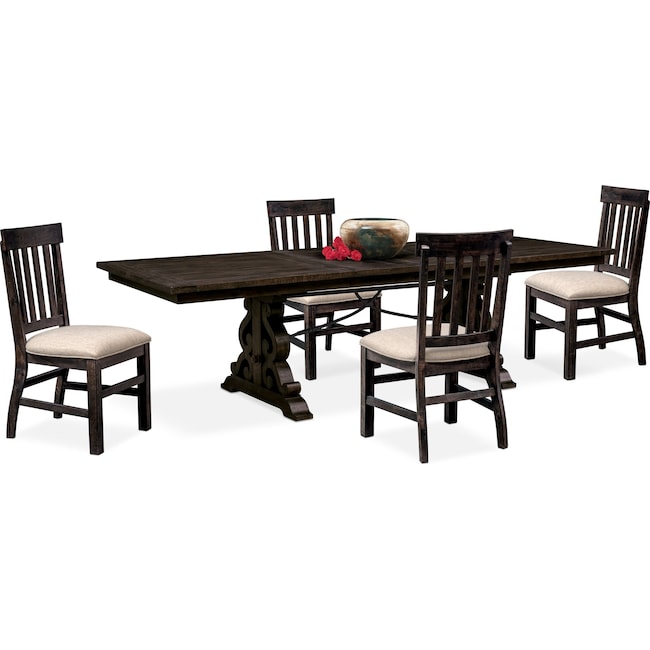 Dining Room Furniture - Charthouse Rectangular Dining Table and 4 Side Chairs